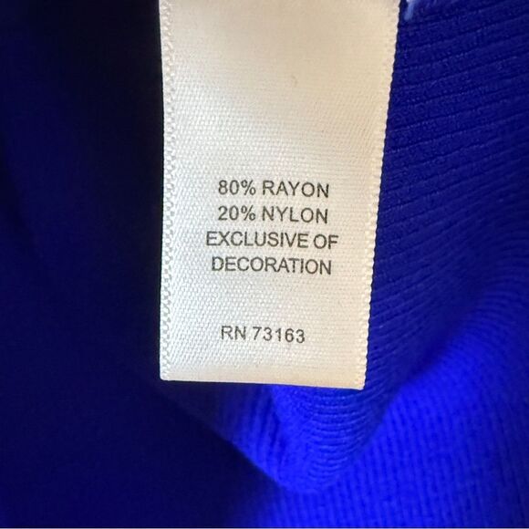 Cable & Gauge Royal Blue V-Neck Short Sleeve Sweater Top Women’s Large - Picture 4 of 4